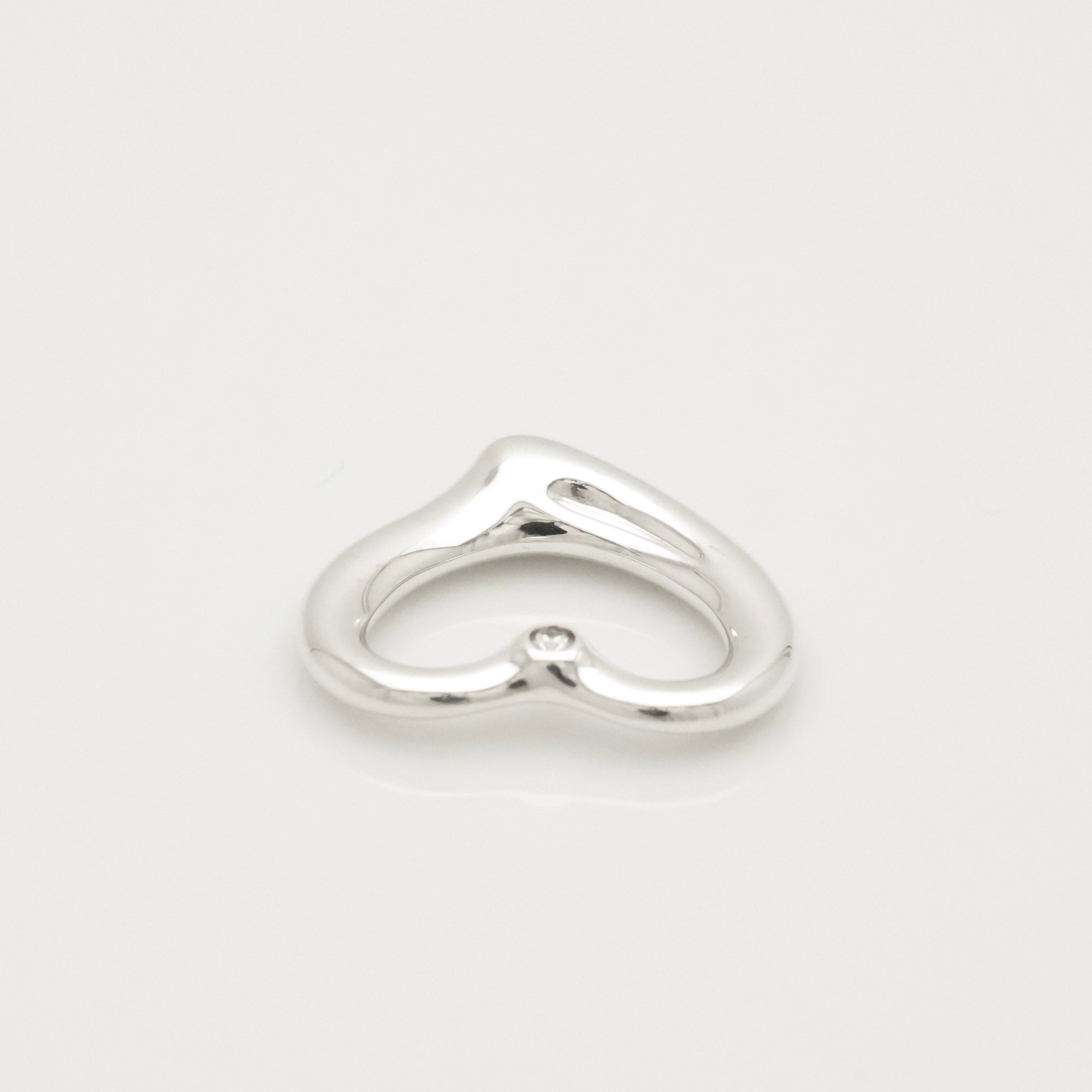 TIFFANY&Co. オープンハート 22mm 1P ダイヤモンド エルサペレッティ チャーム AG925