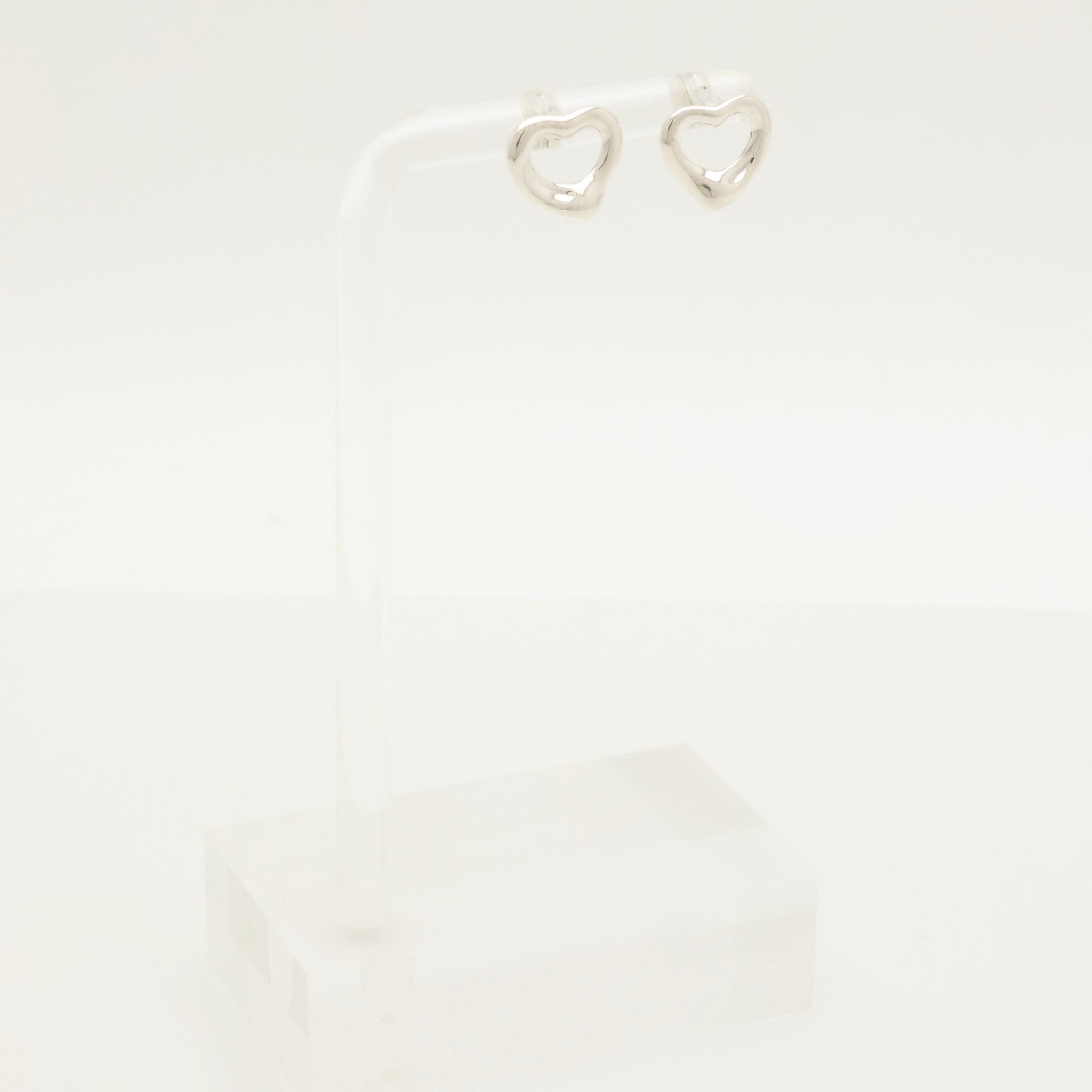 TIFFANY&Co.  オープンハート エルサペレッティ スタッド ピアス AG925