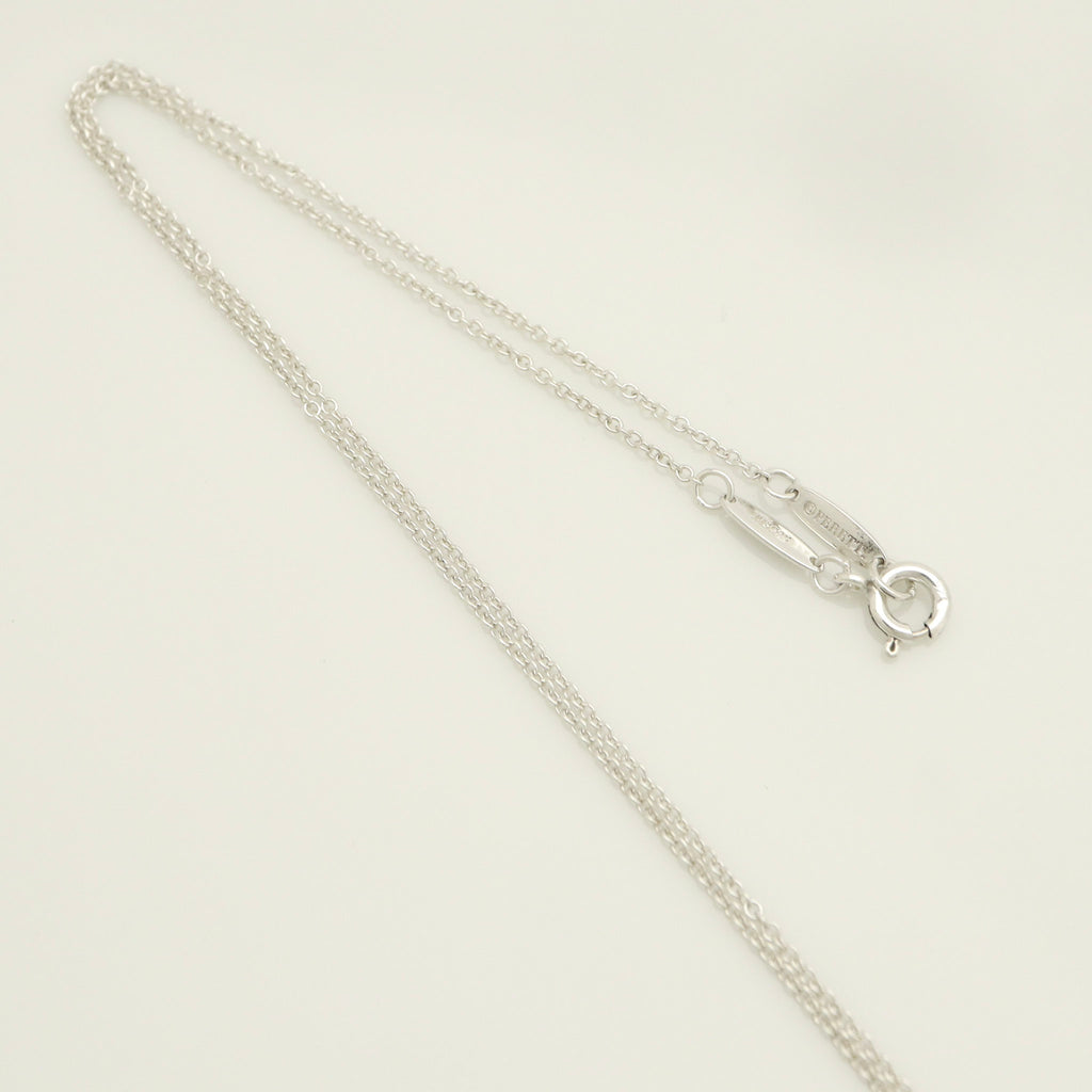 TIFFANY&Co. オープンハート 16mm 2P ダイヤモンド エルサペレッティ ネックレス AG925