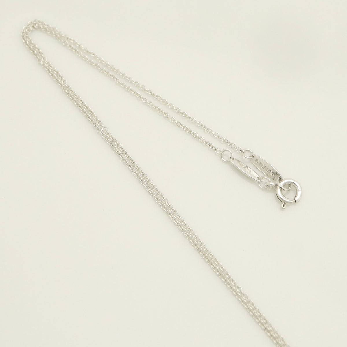 TIFFANY&Co. オープンハート 16mm 2P ダイヤモンド エルサペレッティ ネックレス AG925