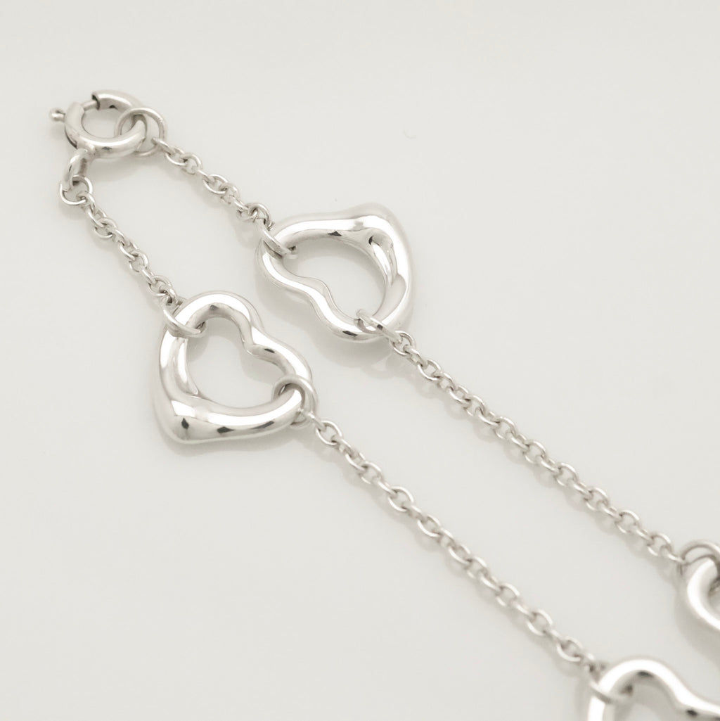 TIFFANY&Co. ファイブ トリプル オープンハート エルサペレッティ ブレスレット AG925