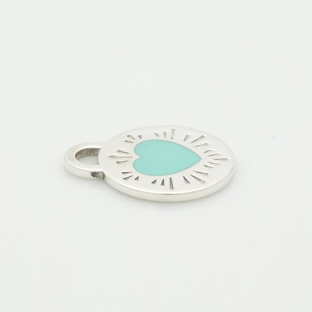 TIFFANY&Co. リターントゥ ティファニー ラウンド タグ エナメル ハート チャーム AG925