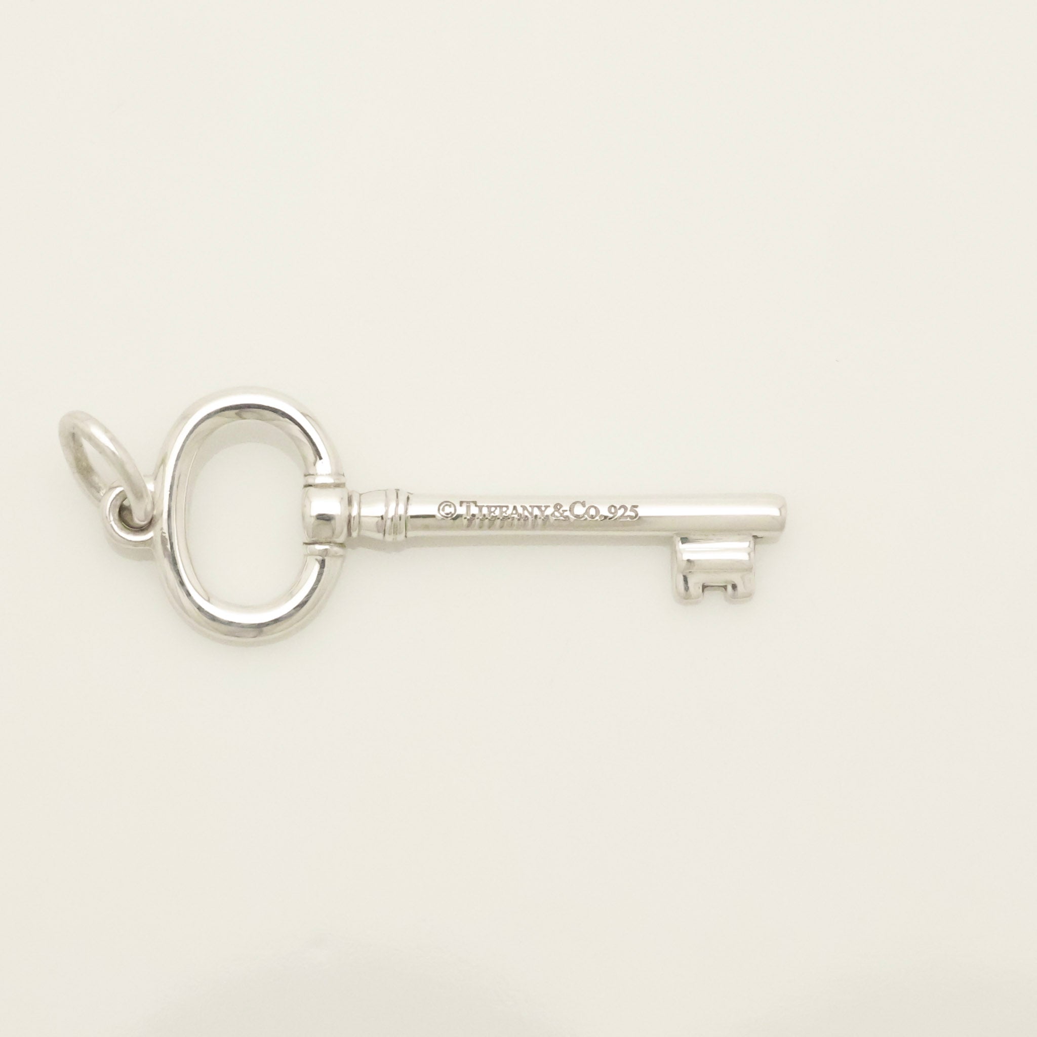 Tiffany & Co. Oval Key Pendant Charm Sterling  Sterling Silver 925