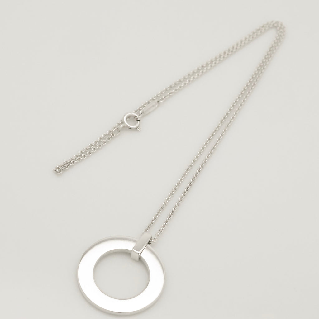 Tiffany & Co. 1837 Round Circle Necklace Sterling Silver 925