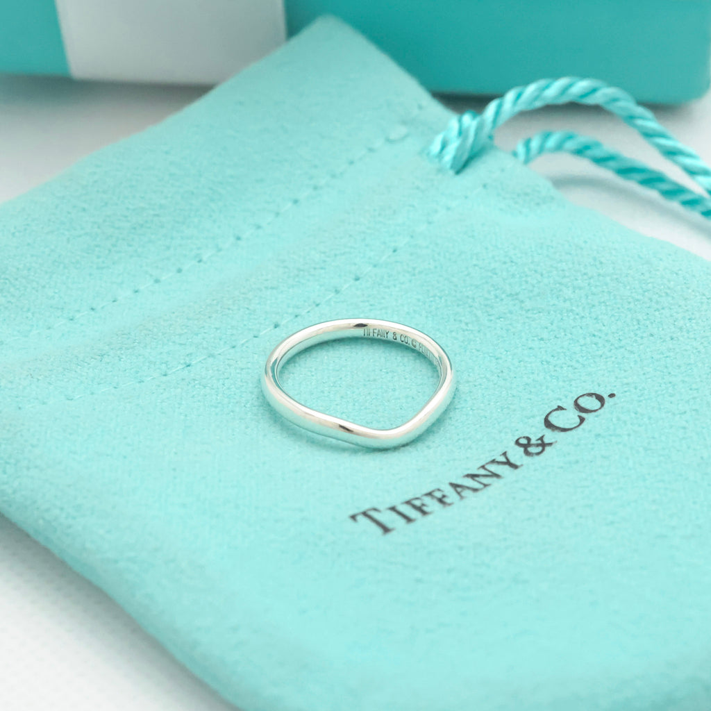 Tiffany & Co. Elsa Peretti Curved Ring Sterling Silver 925 