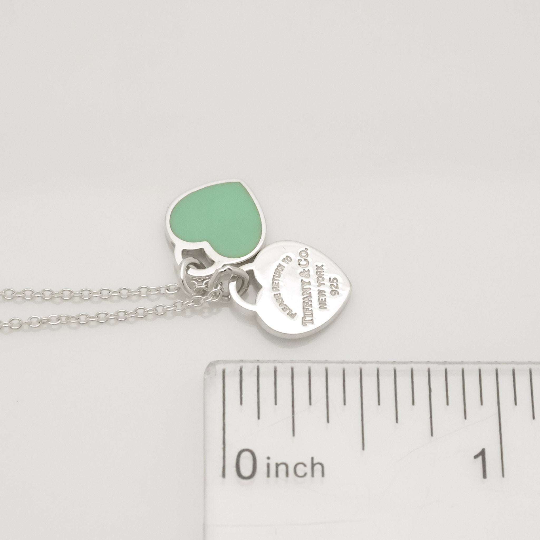 TIFFANY&Co. リターントゥ ティファニー スモール ダブル ハート タグ ブルー エナメル ネックレス AG925