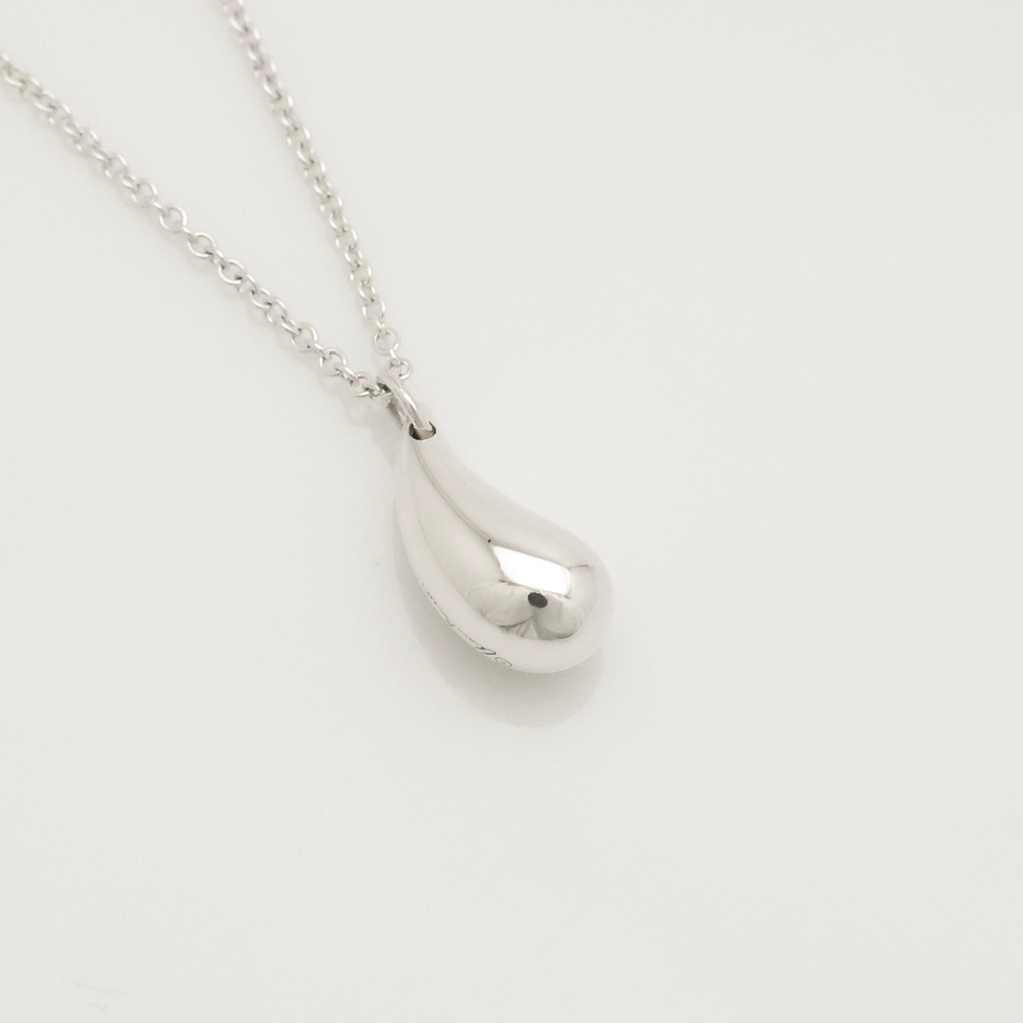 Tiffany & Co. Peretti Teardrop Necklace Pendant  Sterling Silver 925