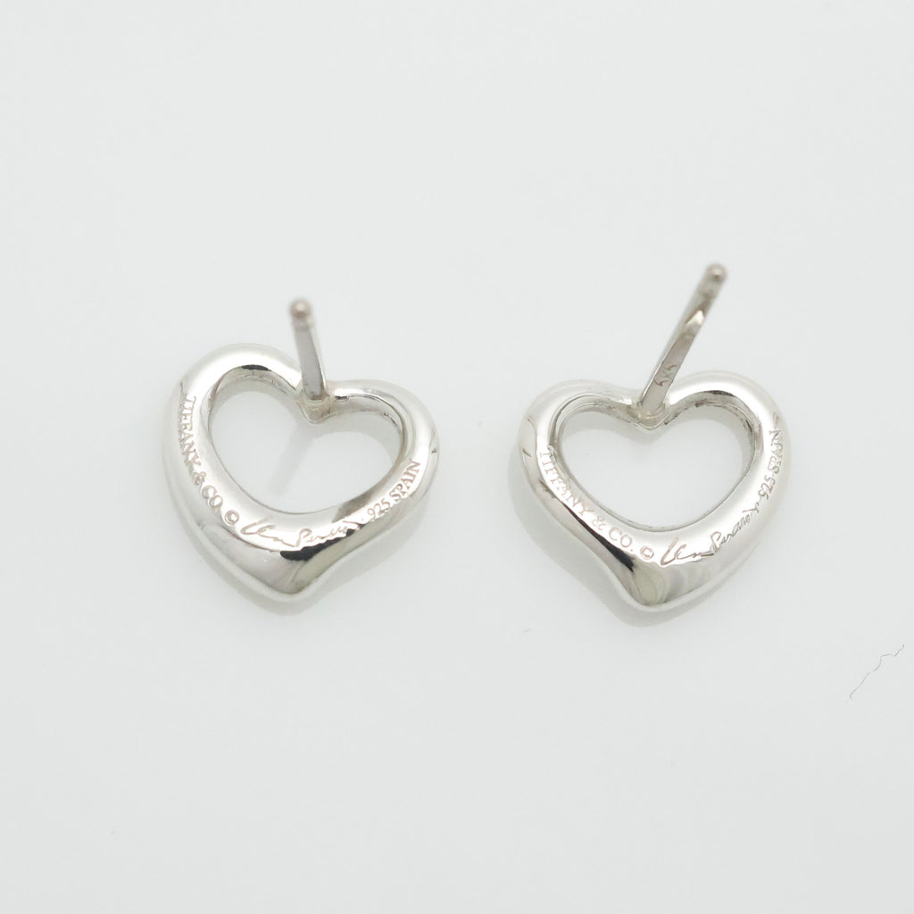 TIFFANY&Co.  オープンハート エルサペレッティ スタッド ピアス AG925