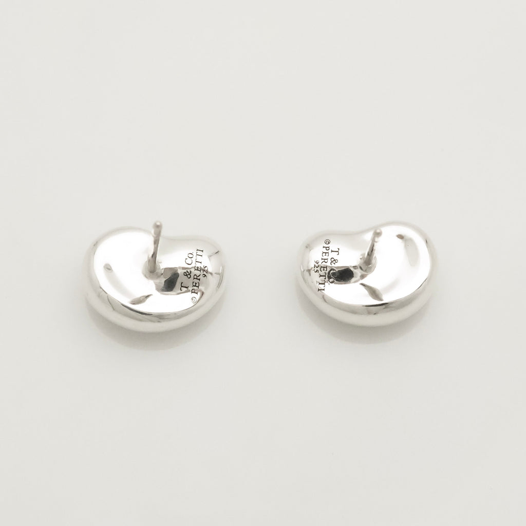 Tiffany & Co. Elsa Peretti Bean Design Earrings Sterling Silver 925