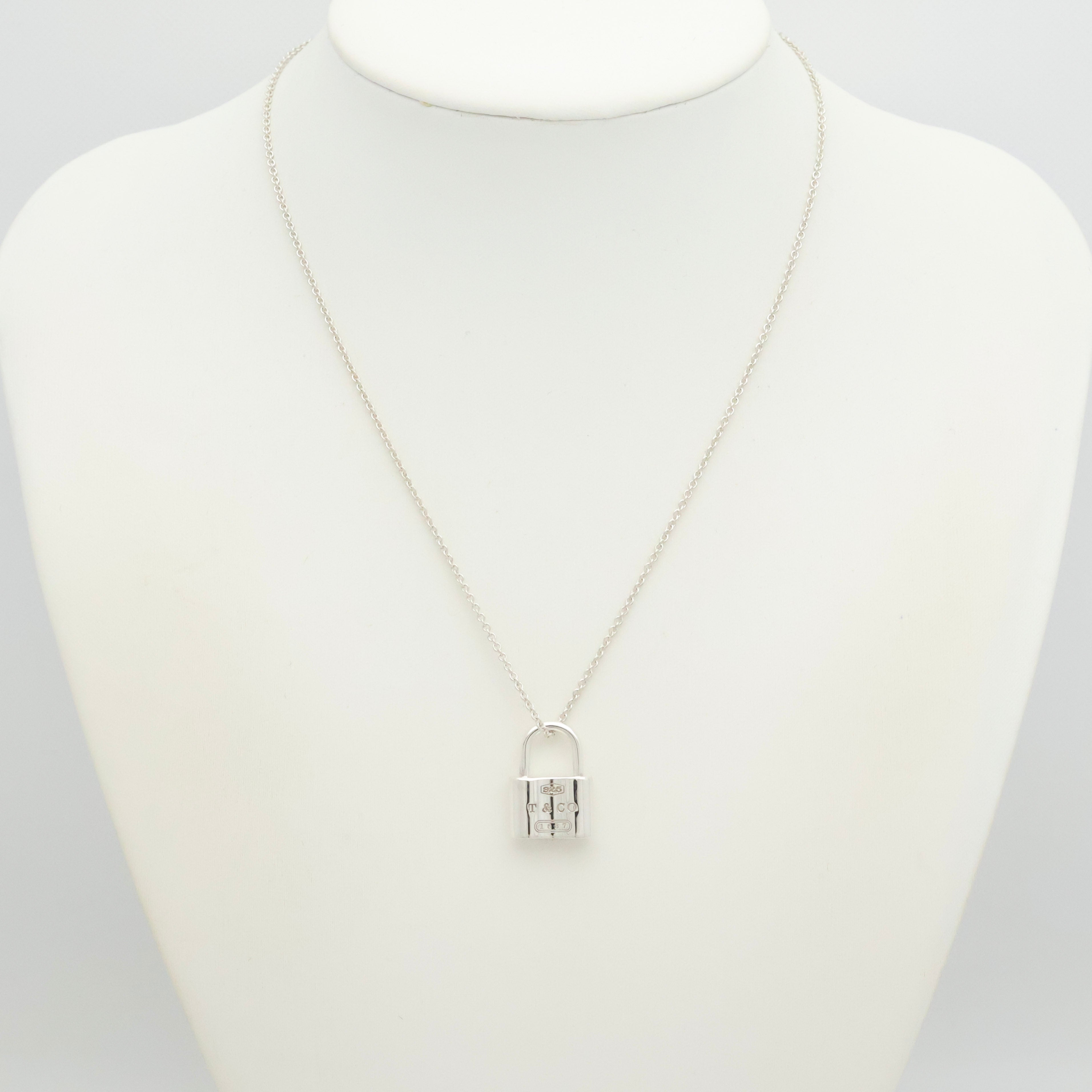 TIFFANY&Co. 1837 カデナ ロック チャーム ネックレス AG925