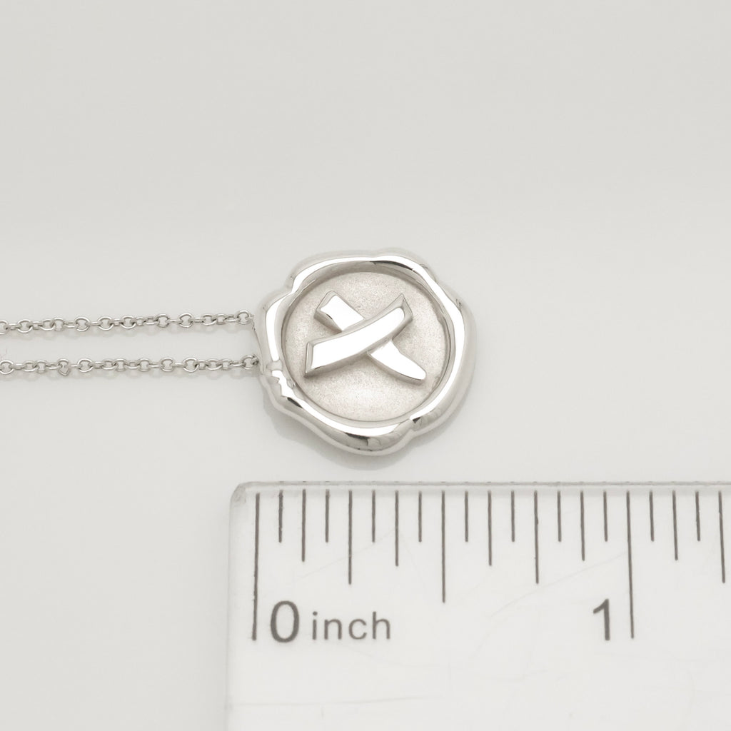 Tiffany & Co. Picasso Kiss X Sealing Stamp Necklace Sterling Silver 925