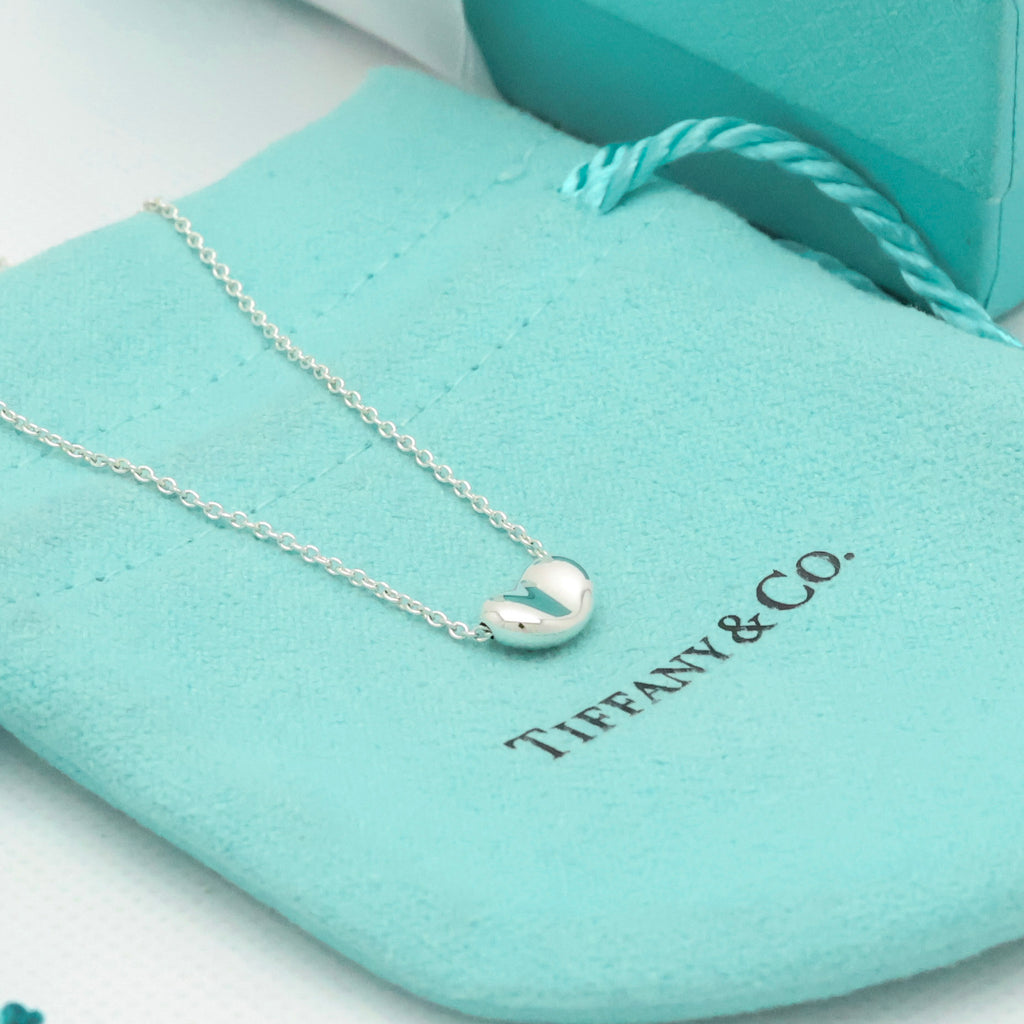  Tiffany & Co. Peretti Mini  Bean Necklace  Sterling Silver 925 