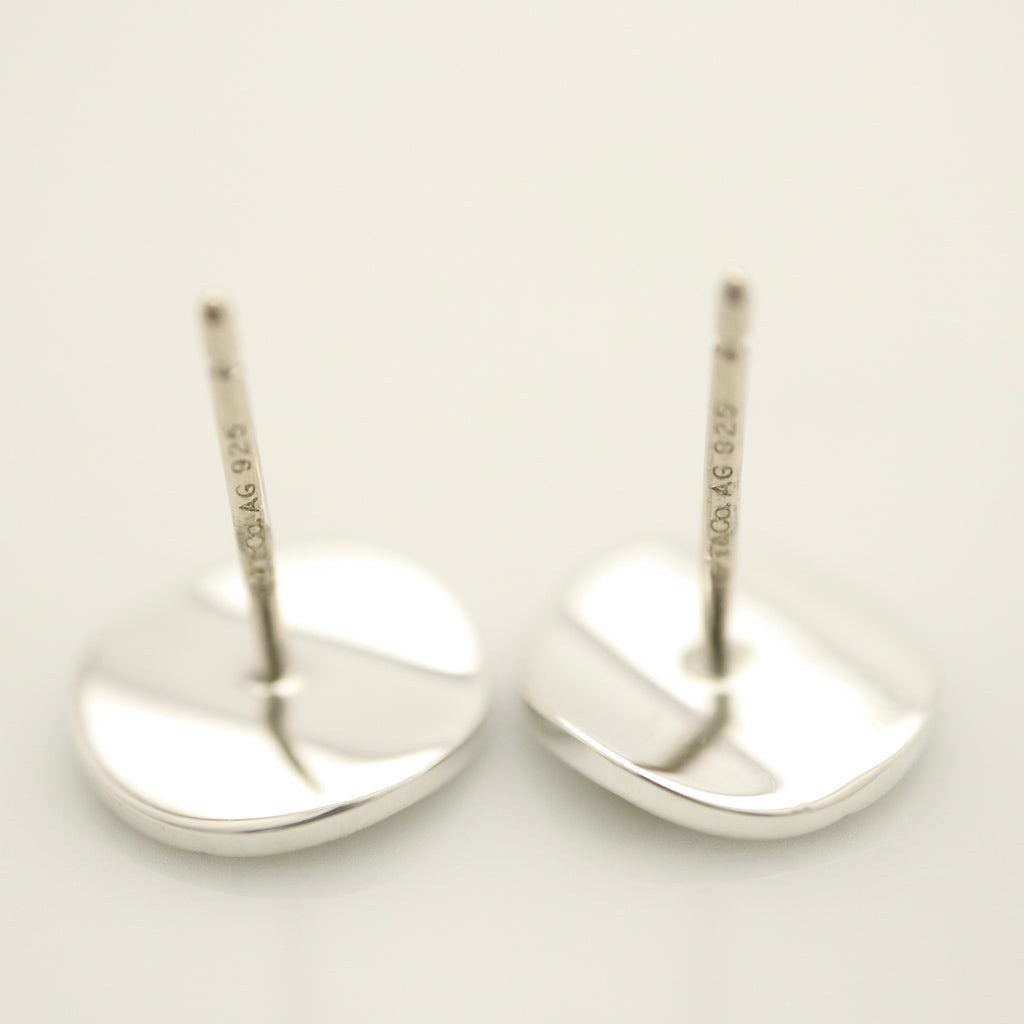 Tiffany & Co. Notes New York Wavy Circle Round Earrings Sterling Silver 925