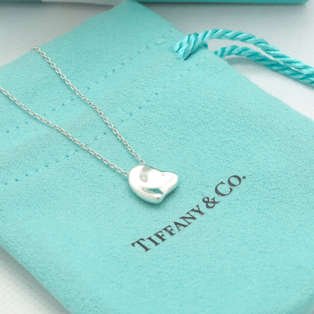  Tiffany & Co. Full Heart Pendant Necklace Sterling Silver 925