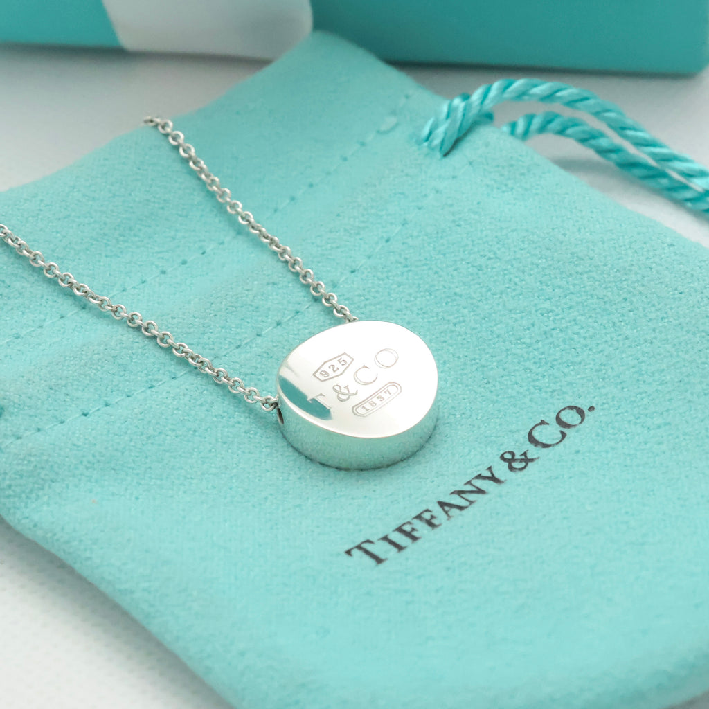Tiffany & Co. 1837 Concave Circle Necklace Sterling Silver 925