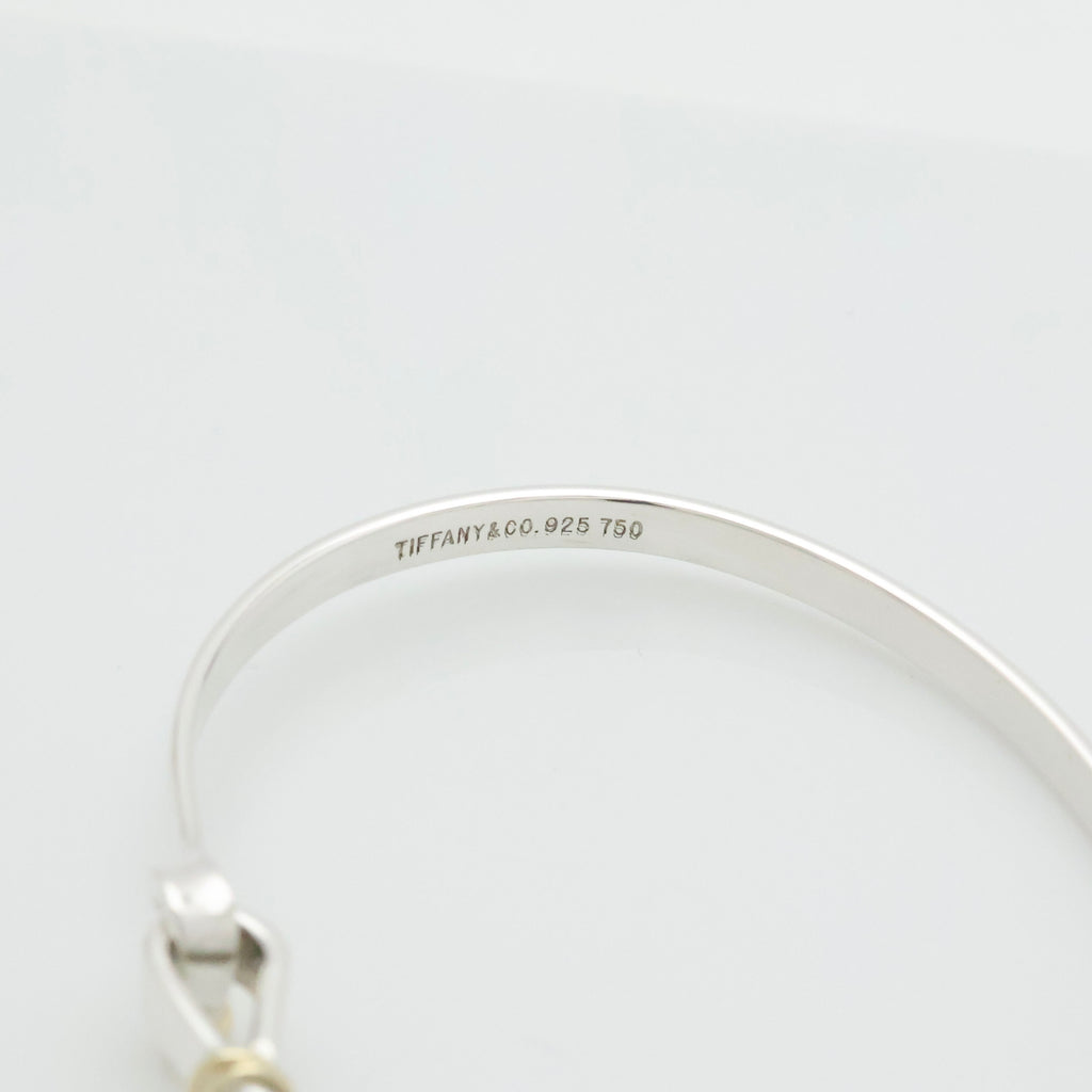 TIFFANY&Co. フック ＆ アイ バングル ブレスレット AG925 AU750