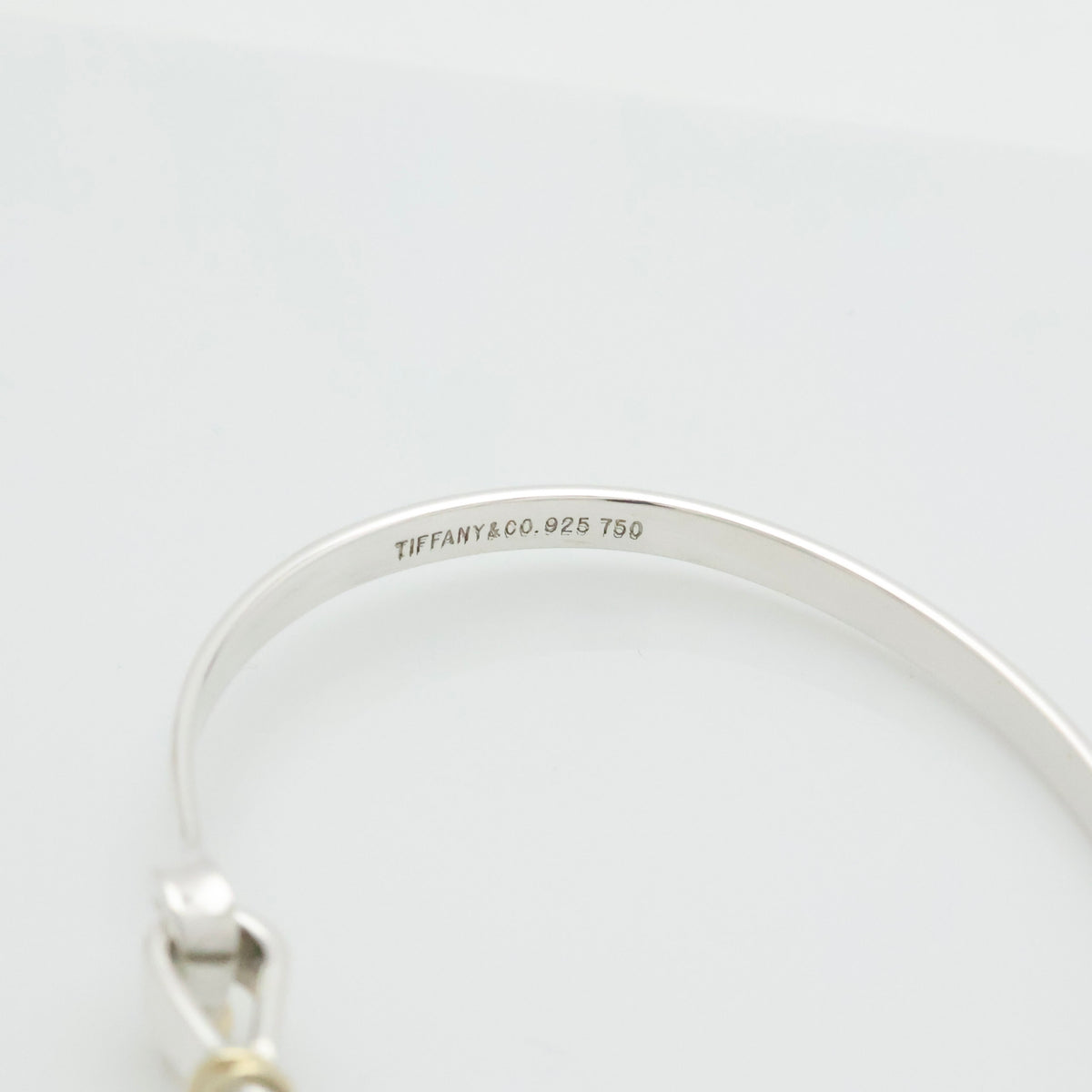 TIFFANY&Co. フック ＆ アイ バングル ブレスレット AG925 AU750