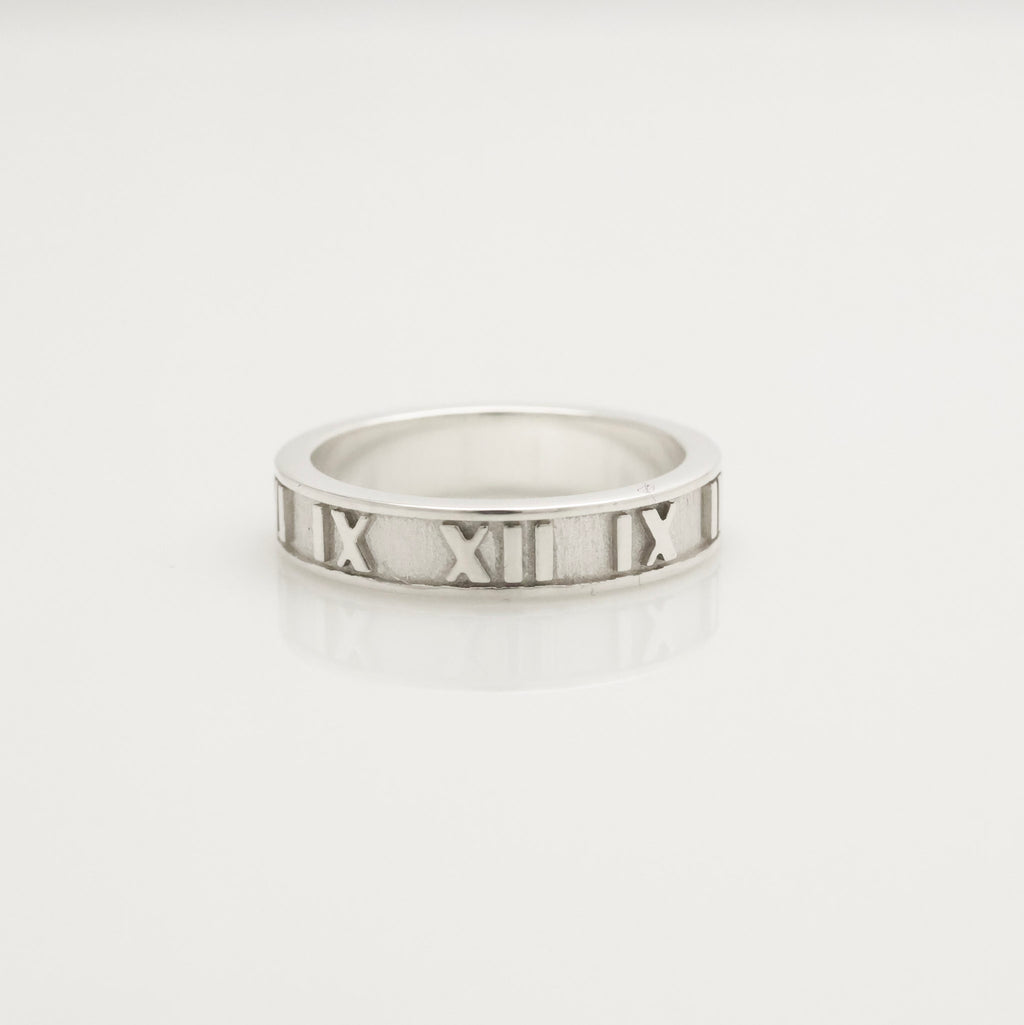 Tiffany & Co. Atlas Ring Size US 5.25 Sterling Silver 925