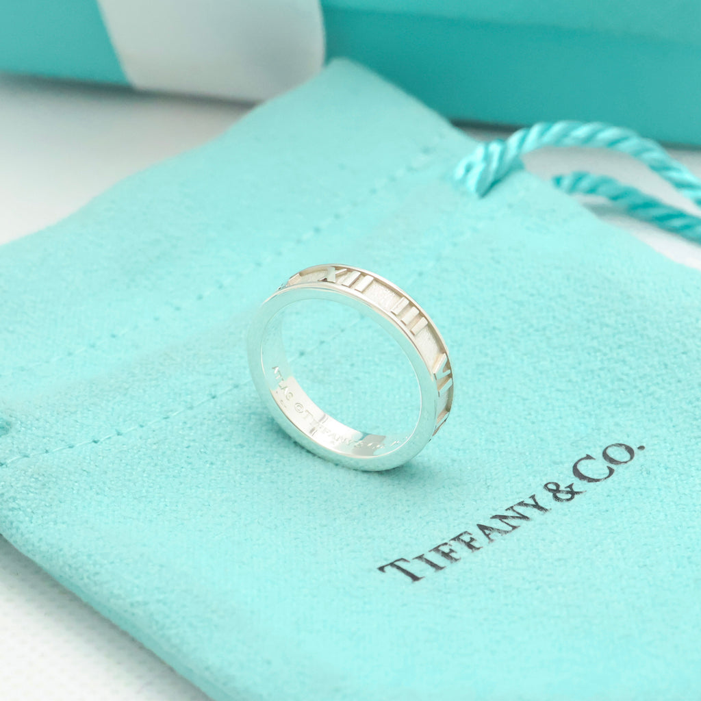 Tiffany & Co. Atlas Ring Size US 5.25 Sterling Silver 925