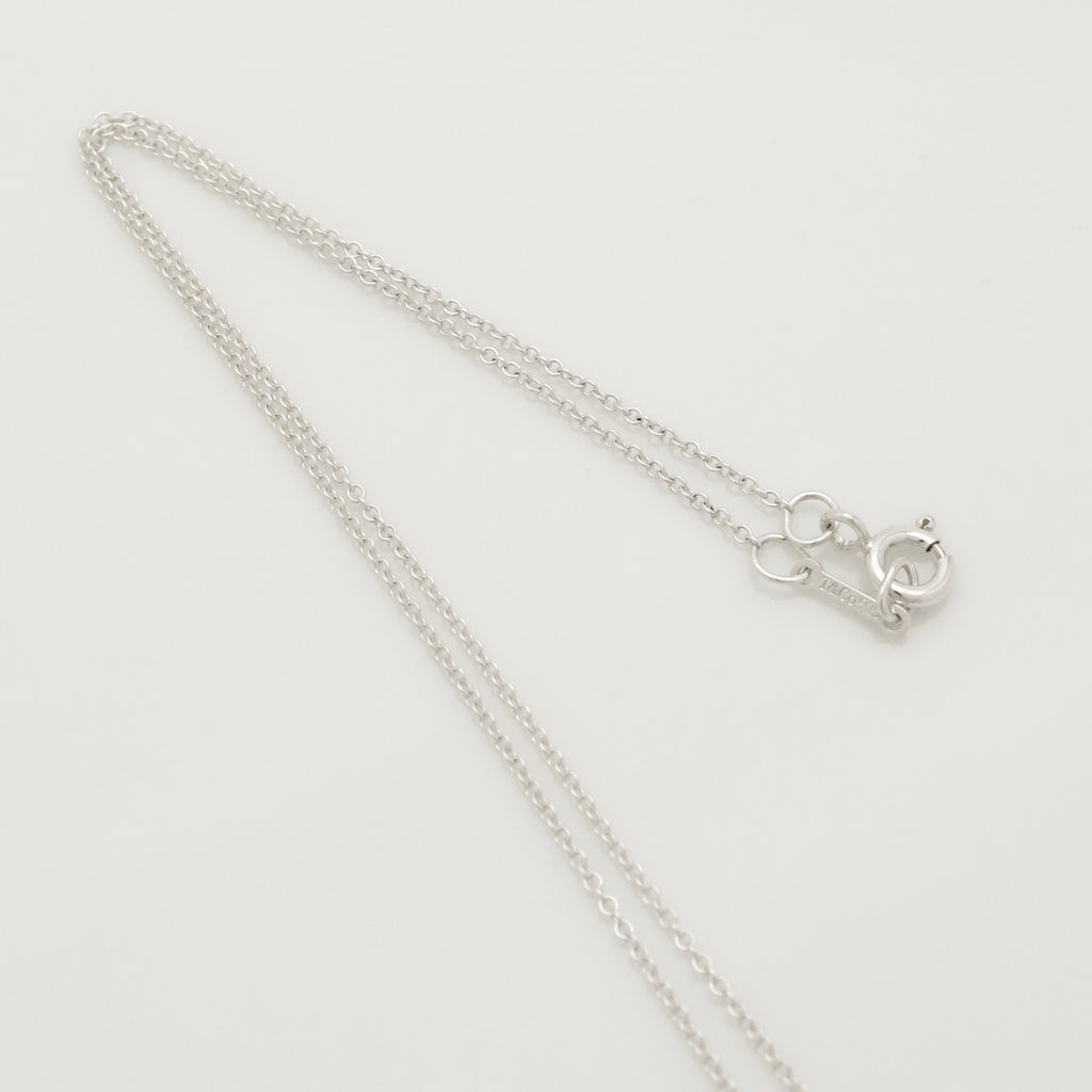 Tiffany & Co. Loving Heart Diamond Pendant Necklace Sterling Silver 925