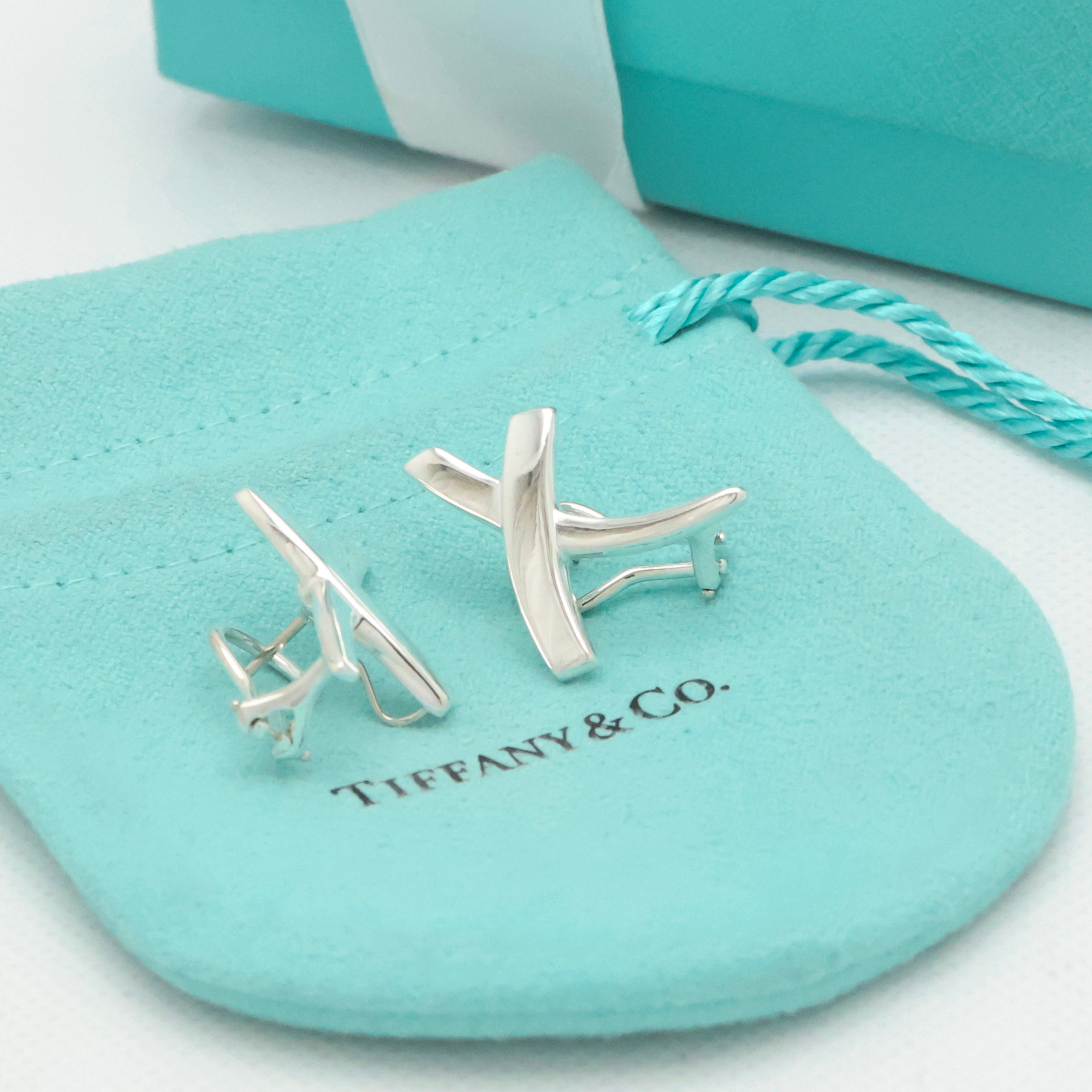 TIFFANY&Co. キス クロス パロマピカソ クリップ イヤリング AG925