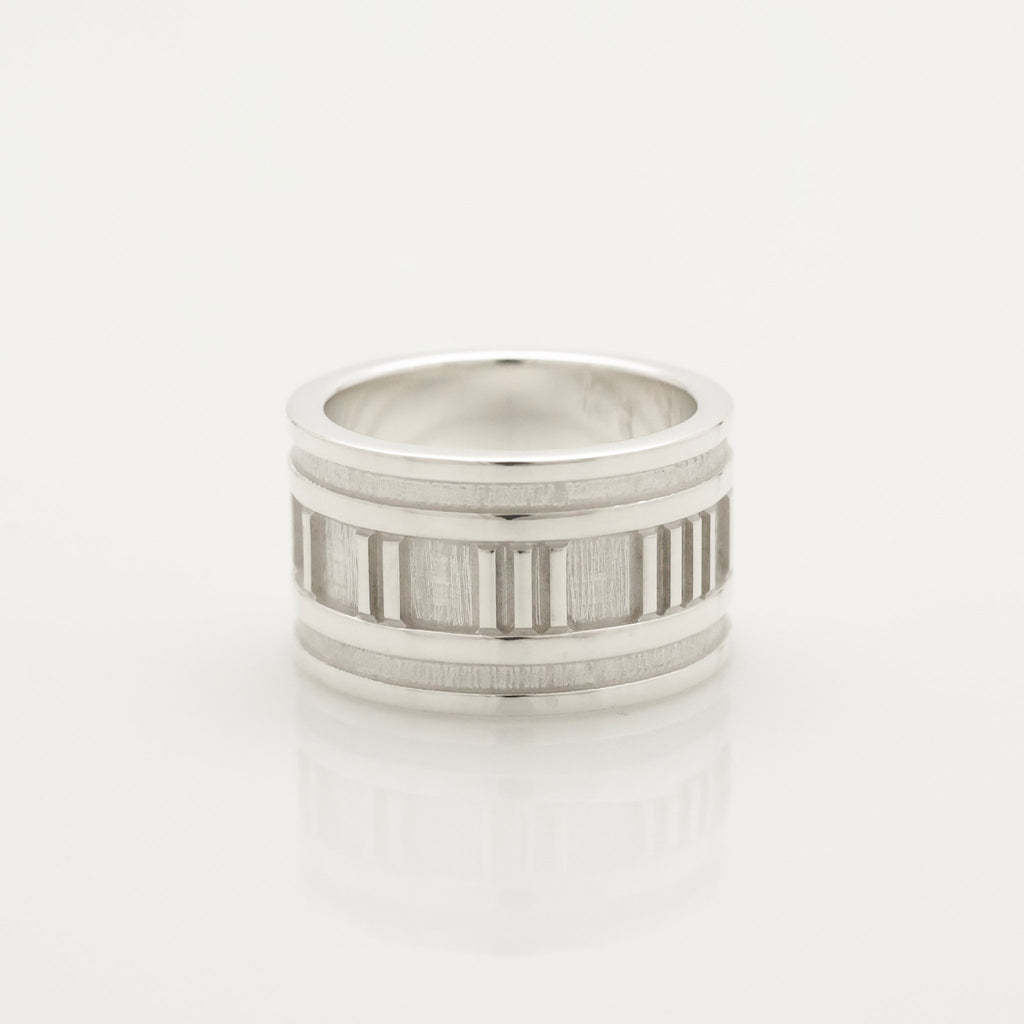 Tiffany & Co. Atlas Wide Ring Size 5 Sterling Silver 925