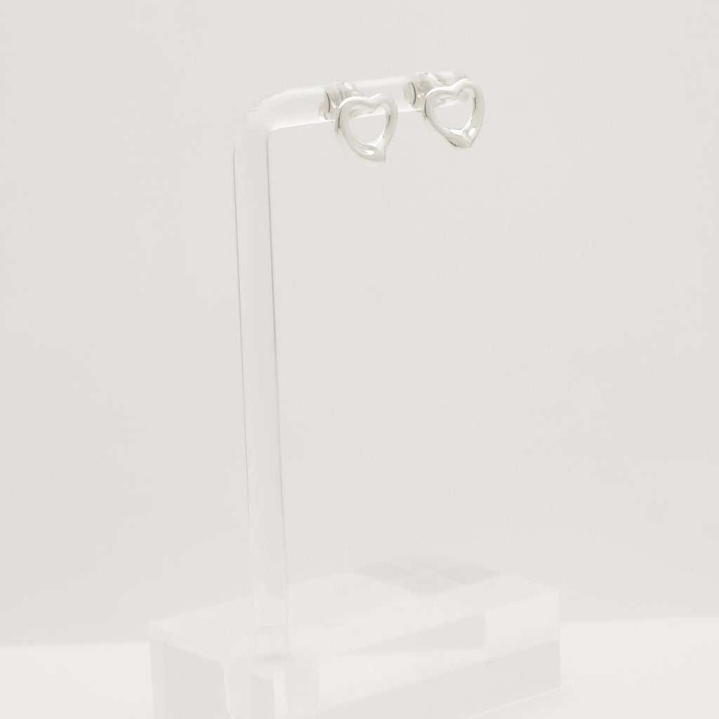 TIFFANY&Co.  オープンハート エルサペレッティ スタッド ピアス AG925