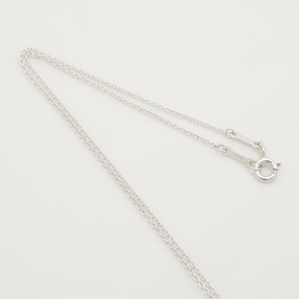 Tiffany & Co. Peretti Curved Full Heart Necklace Sterling Silver 925