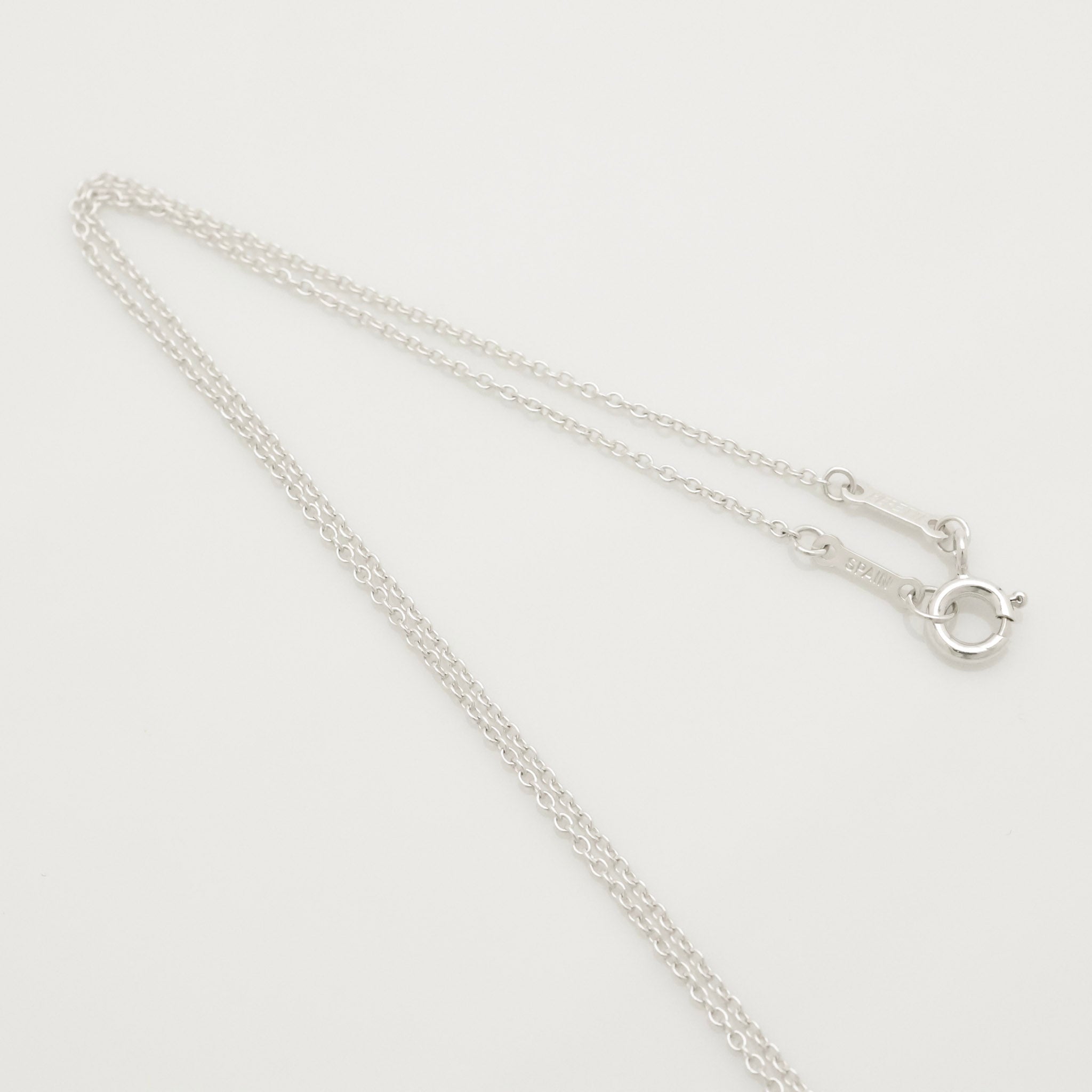 Tiffany & Co. Peretti Curved Full Heart Necklace Sterling Silver 925