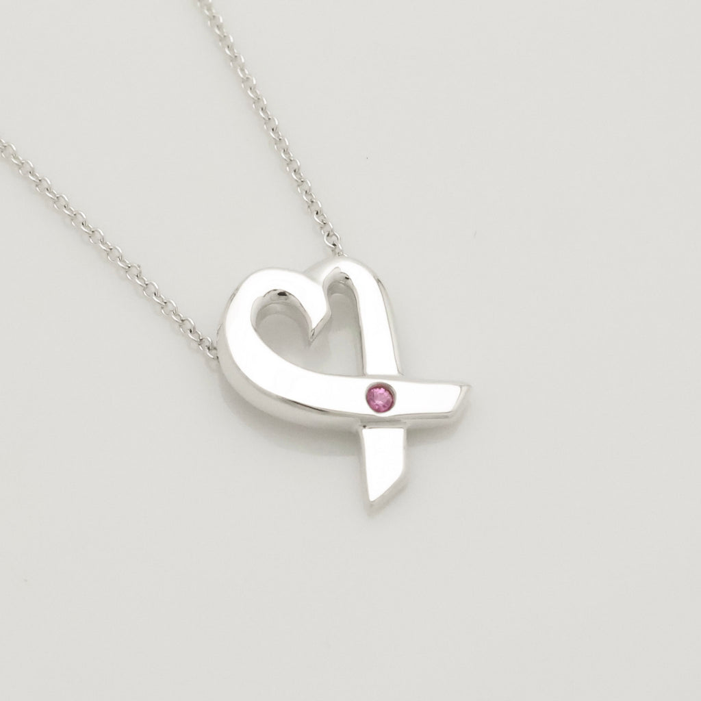 TIFFANY&Co. ラビング ハート ピンク サファイア パロマピカソ ネックレス AG925