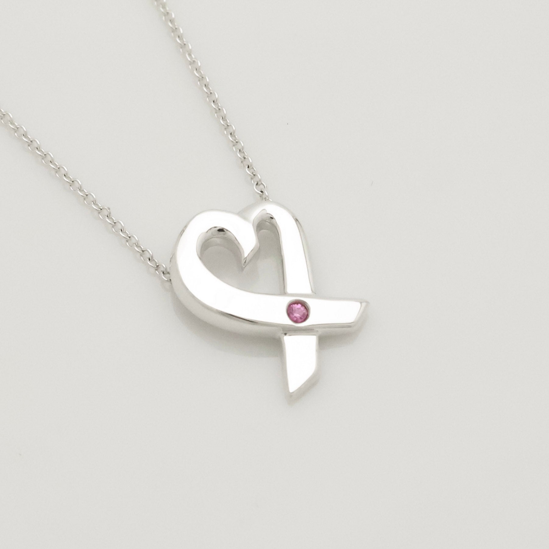 TIFFANY&Co. ラビング ハート ピンク サファイア パロマピカソ ネックレス AG925