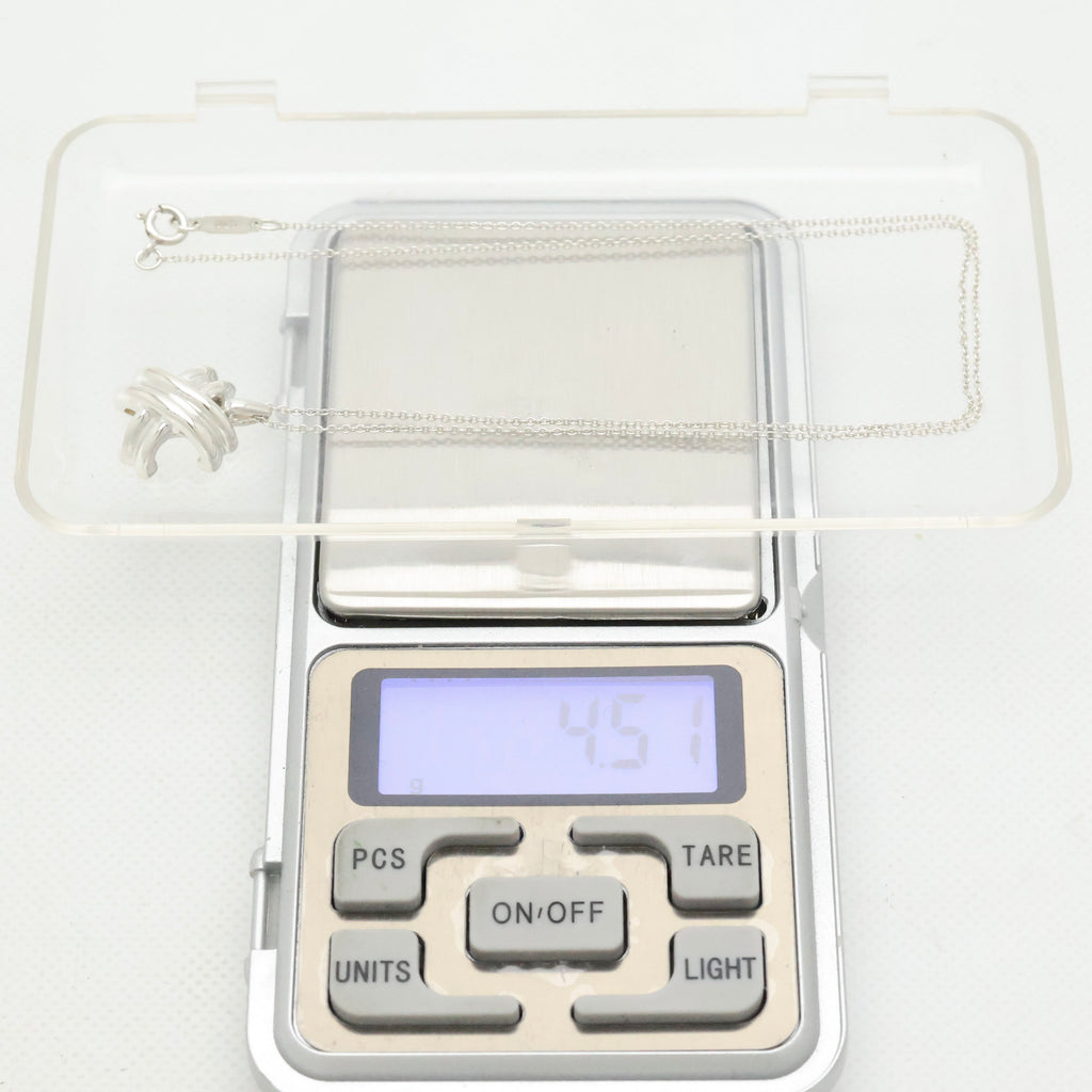 Tiffany & Co. Signature Cross Pendant Necklace Sterling Silver 925 