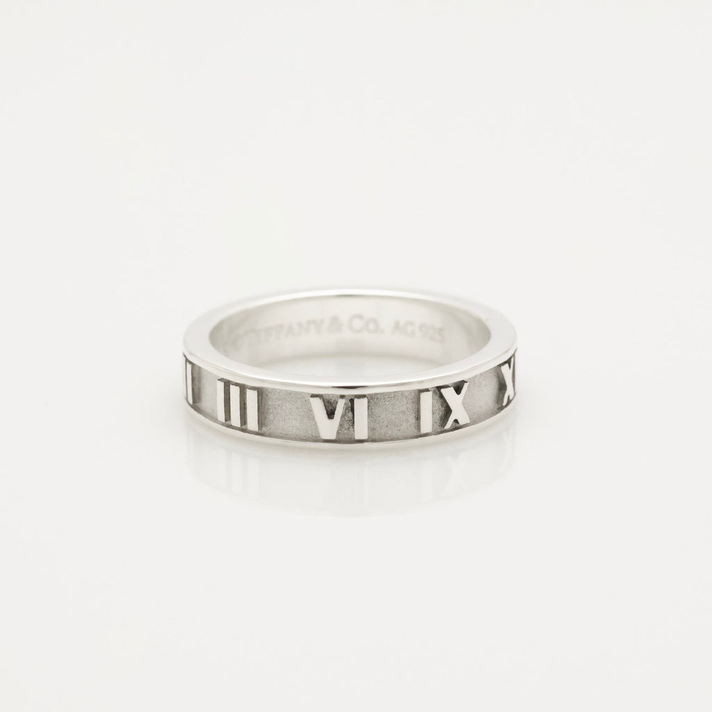 Tiffany & Co. Atlas Ring Size US 5.25 Sterling Silver 925