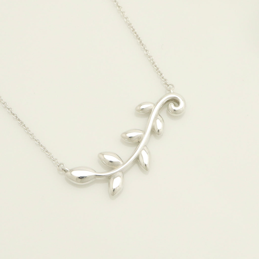 Tiffany & Co. Picasso Olive Leaf Vine Necklace Sterling Silver 925