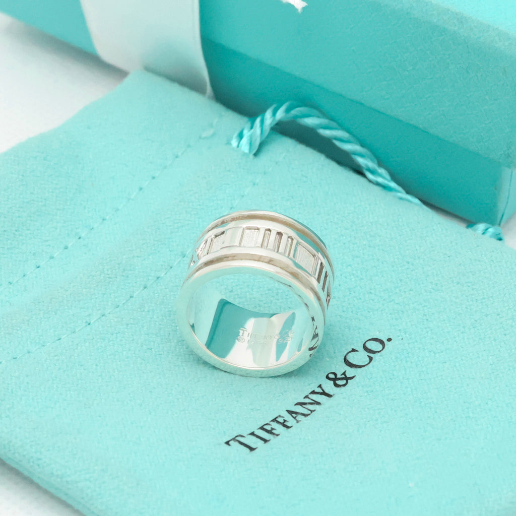 Tiffany & Co. Atlas Wide Ring Size 4.5- 5 Sterling Silver 925