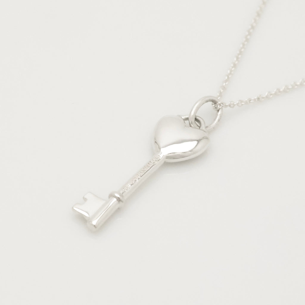TIFFANY&Co. ハート キー 1P ダイヤモンド ネックレス AG925