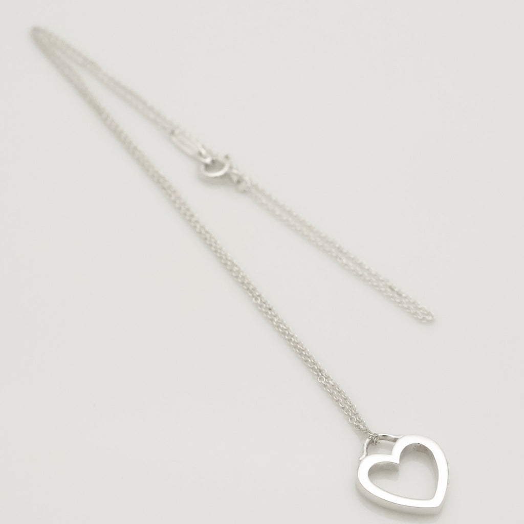  Tiffany & Co. Sentimental Heart Necklace Pendant Sterling Silver 925