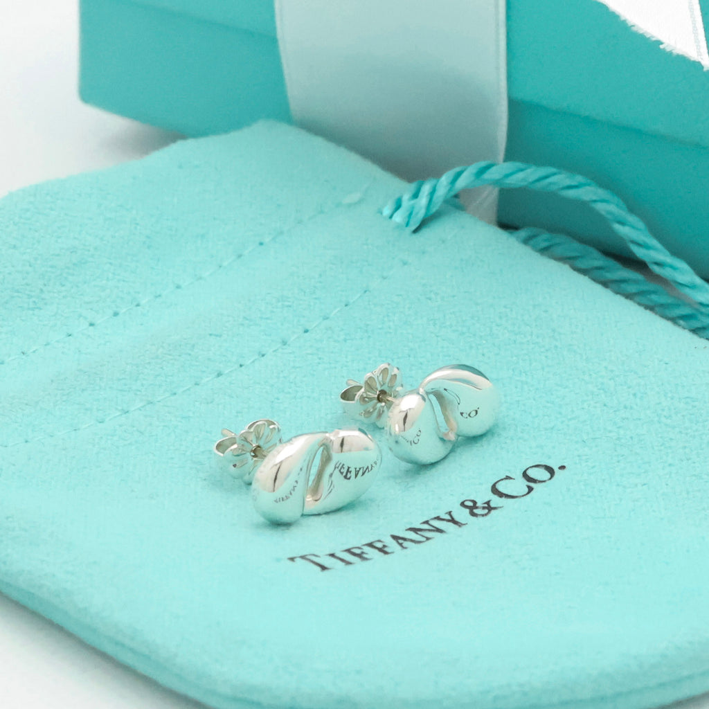 TIFFANY&Co. ダブル ティアドロップ エルサペレッティ スタッド ピアス AG925