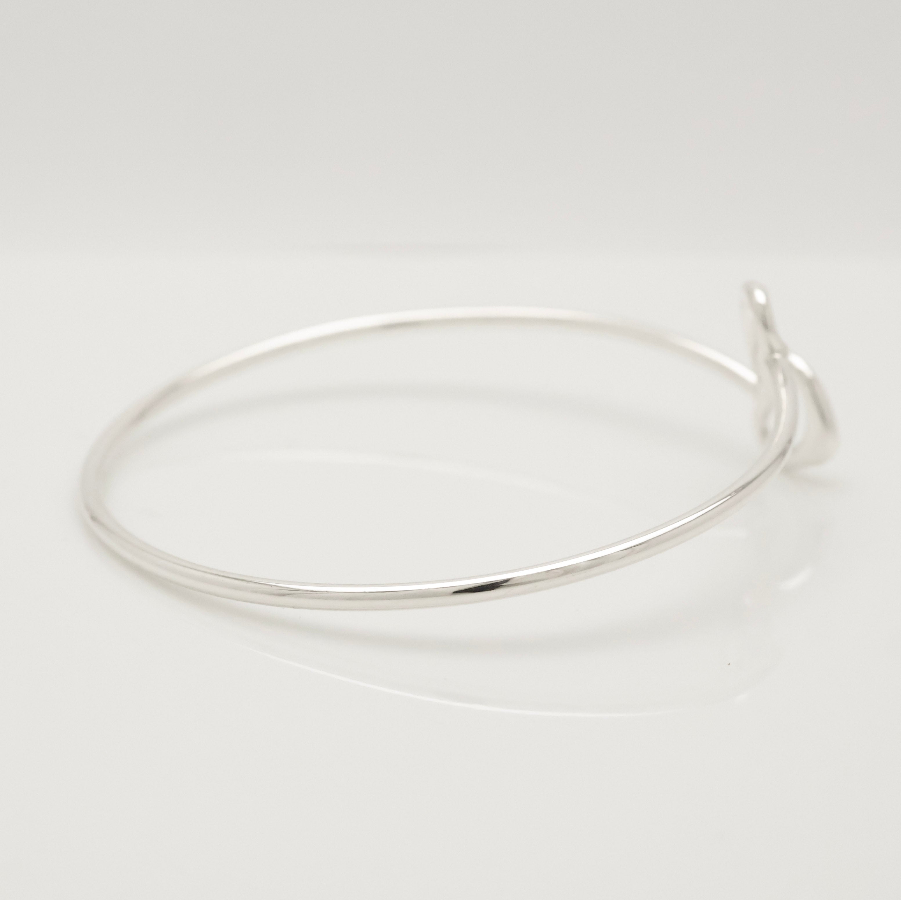 Tiffany & Co. Interlocking Double Loop Bangle Bracelet Sterling Silver 925