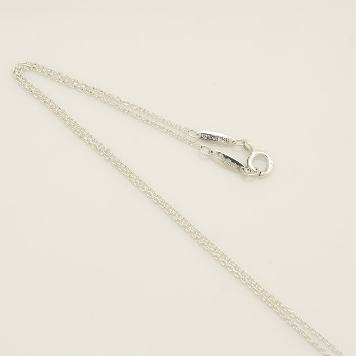 TIFFANY&Co. オープンハート 16mm 2P ダイヤモンド エルサペレッティ ネックレス AG925