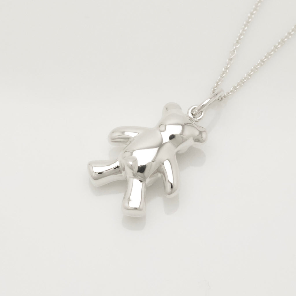 Tiffany & Co. Teddy Bear Pendant Necklace Sterling Silver 925 