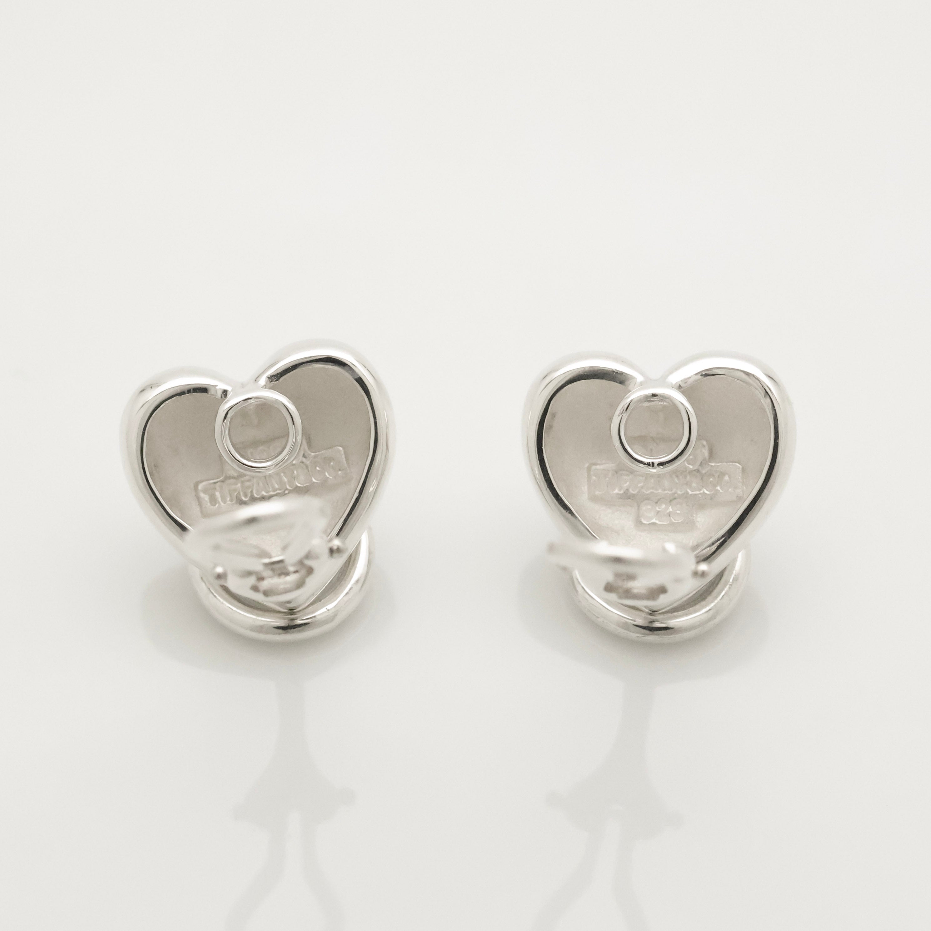 Tiffany & Co. Heart Door Knocker Earrings  Sterling Silver 925