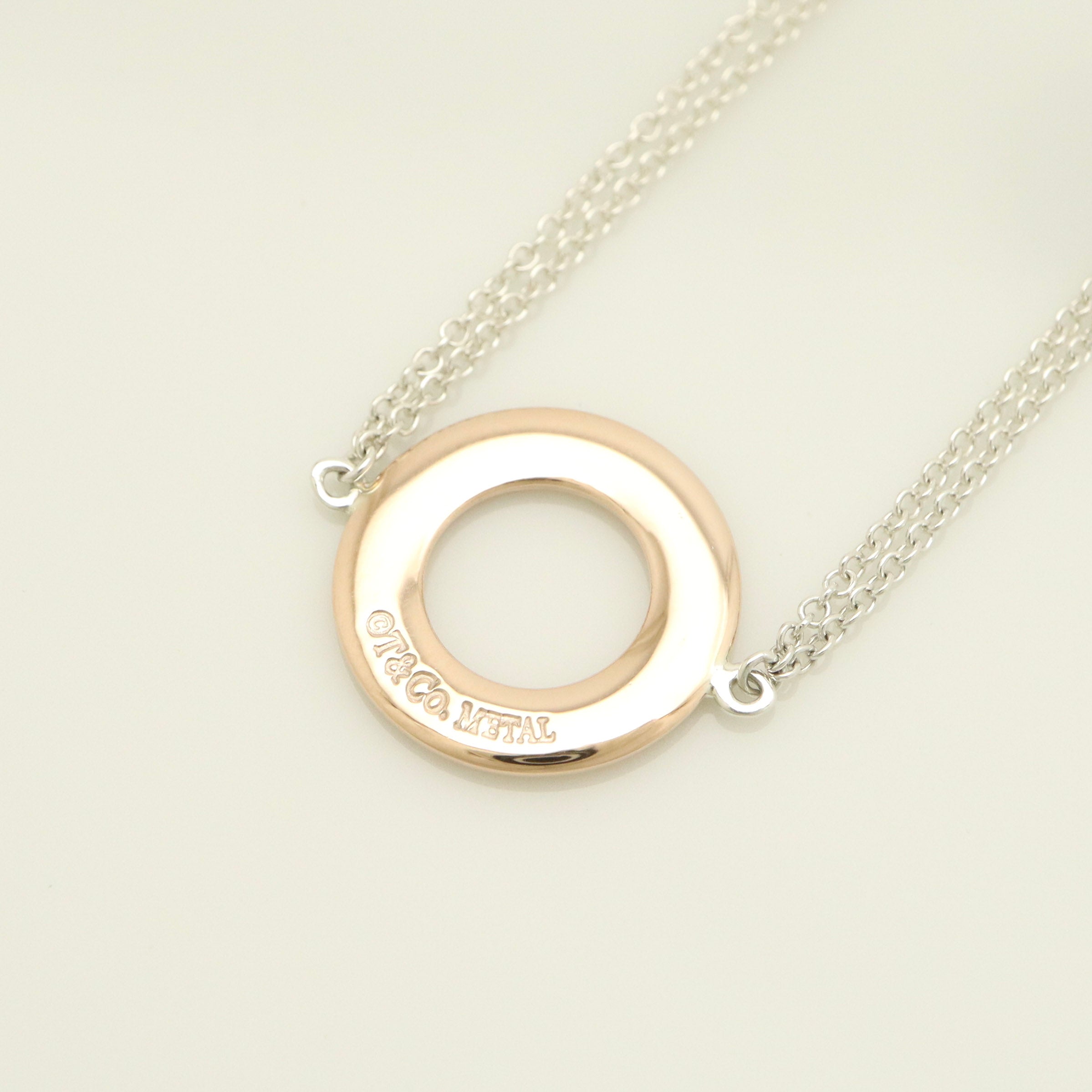 Tiffany & Co. 1837 Round Circle Double Chain Bracelet Sterling Silver 925