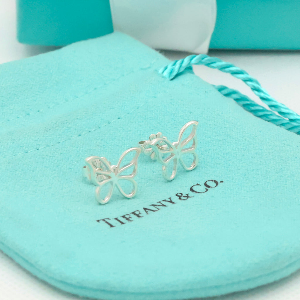Tiffany & Co. Large Butterfly Earring Sterling Silver 925