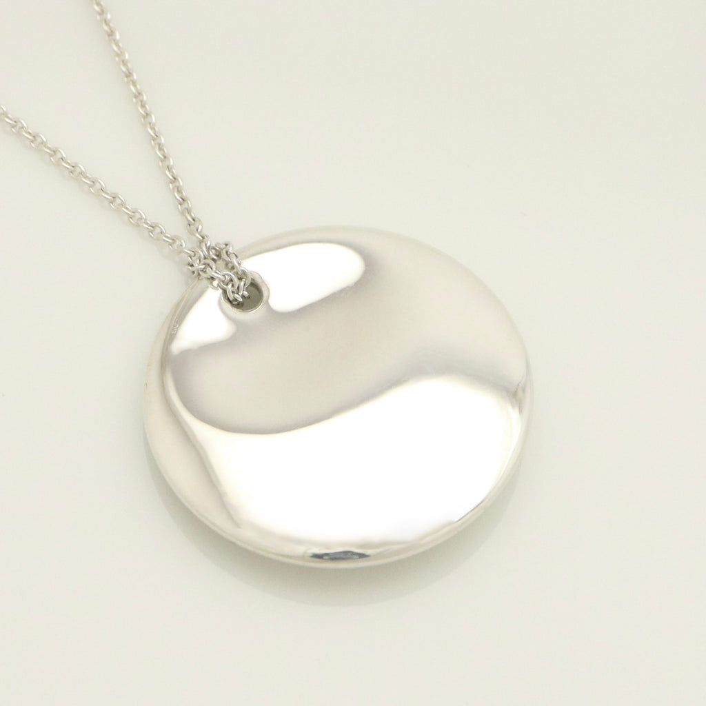 Tiffany & Co. Round Circle Disc Necklace Pendant  Sterling Silver  925