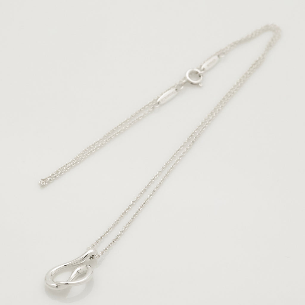 Tiffany & Co. Open Wave Pendant Necklace Sterling Silver 925
