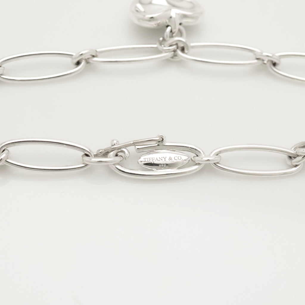 Tiffany & Co. Peretti Curved Full Heart Bracelet Sterling Silver 925