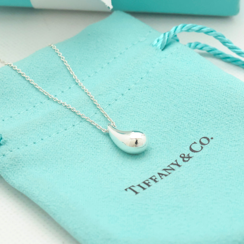 Tiffany & Co. Peretti Teardrop Necklace Pendant  Sterling Silver 925