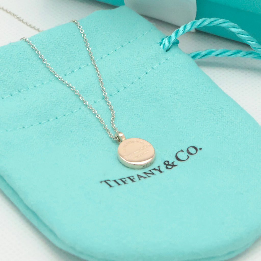 Tiffany & Co. Return to Round Necklace Rubedo & Sterling Silver 925 