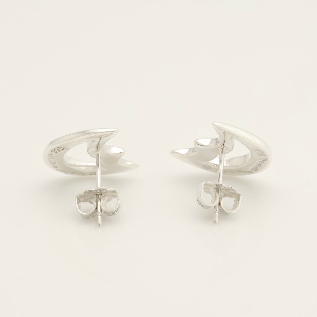 Tiffany & Co. Picasso Half Moon Stud Earrings Sterling Silver 925